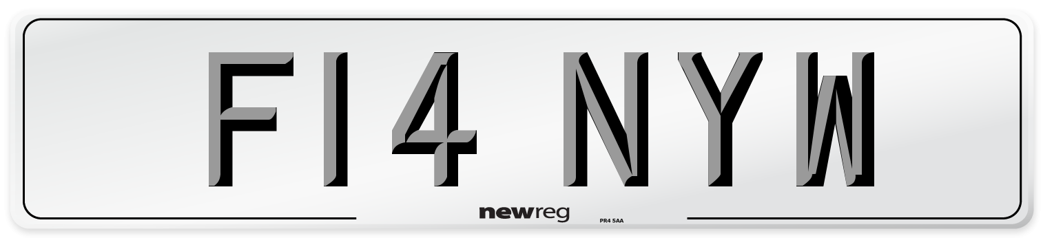 F14 NYW Number Plate from New Reg